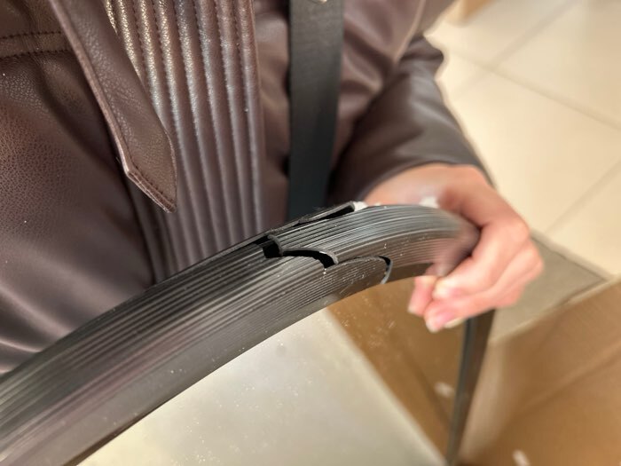 Фотография покупателя товара УЦЕНКА Зеркало напольное «Basic», на колёсиках, 44×160 см, черное - Фото 4