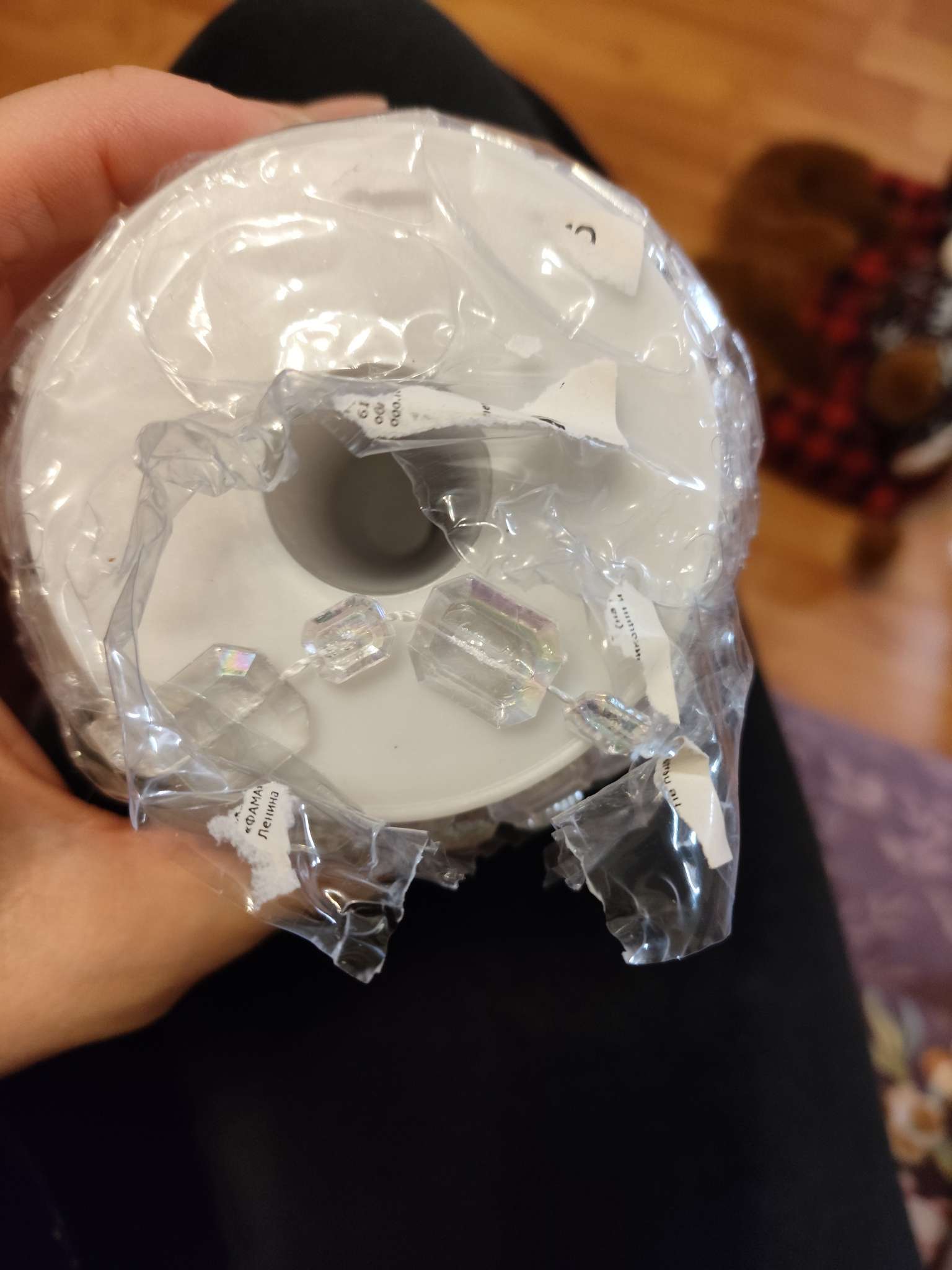 Фотография покупателя товара Бусины на нитях, с голографией, 9±1 м, прозрачные - Фото 1