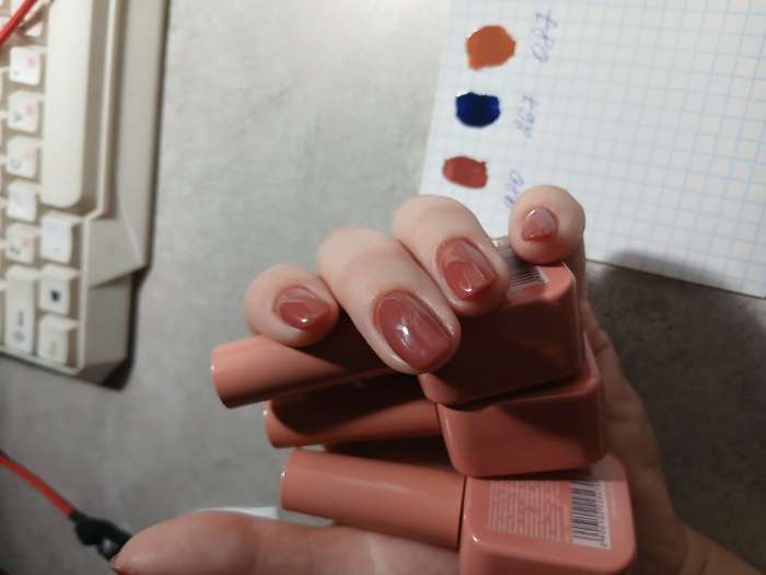 Фотография покупателя товара Гель лак для ногтей, однотонный, трехфазный, 10 мл, LED/UV, синий (266) - Фото 3