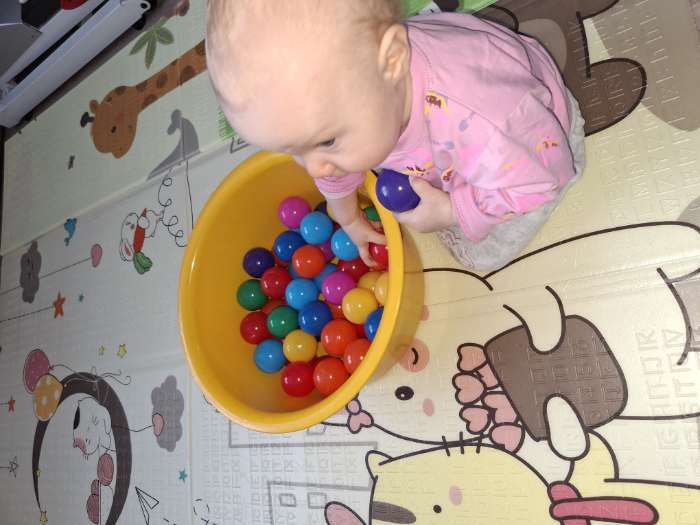 Фотография покупателя товара Шарики для сухого бассейна, 150 шт., диаметр 5 см, разноцветные - Фото 1