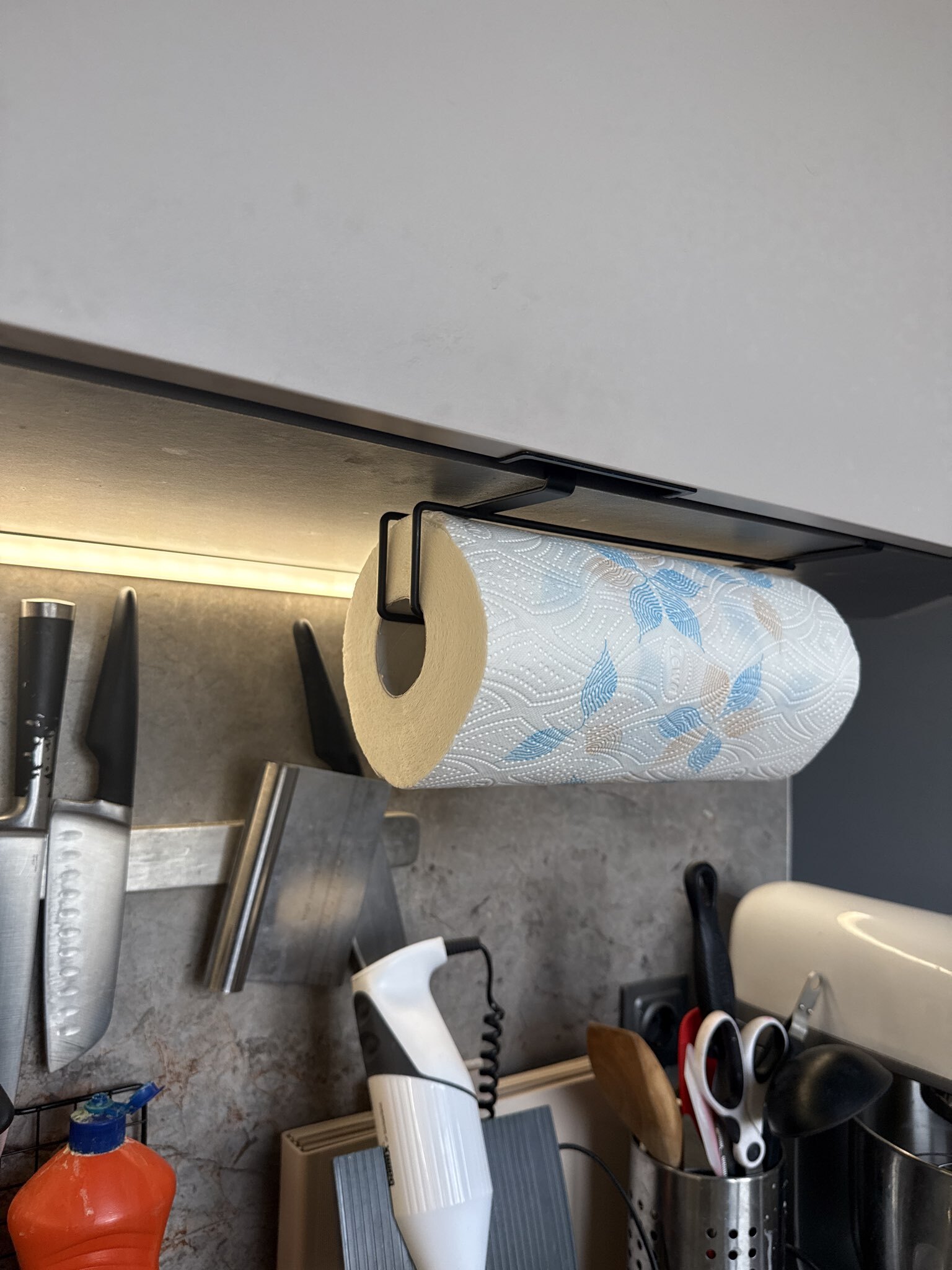 Фотография покупателя товара Держатель для полотенец навесной Доляна, 27×7.5×9.5 см, белый - Фото 1