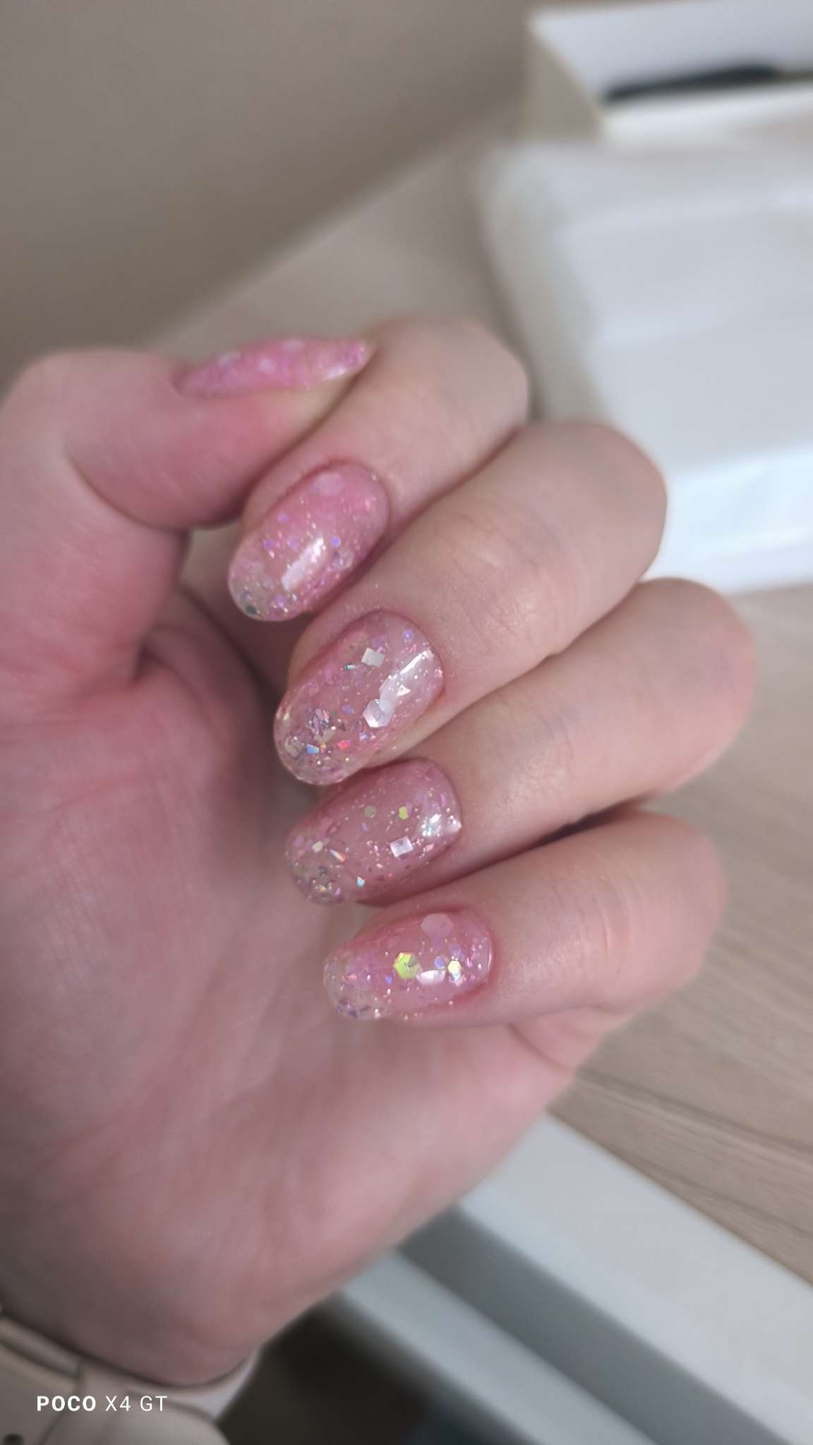 Фотография покупателя товара Гель лак для ногтей, с блёстками, трехфазный, 8 мл, LED/UV, голубой - Фото 1