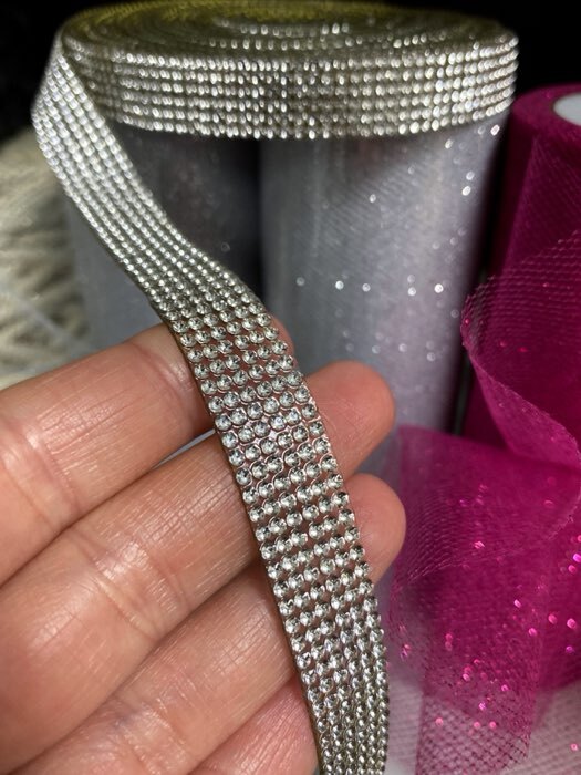 Фотография покупателя товара Стразы термоклеевые, 15 мм, 4.5±0.5 м, стекло, цвет серебряный - Фото 1