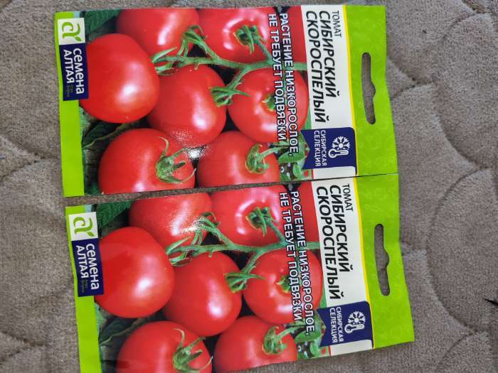 Фотография покупателя товара Семена Томат «Сибирский Скороспелый», детерминантный, низкорослый, 0.1 г, «Семена Алтая» - Фото 1