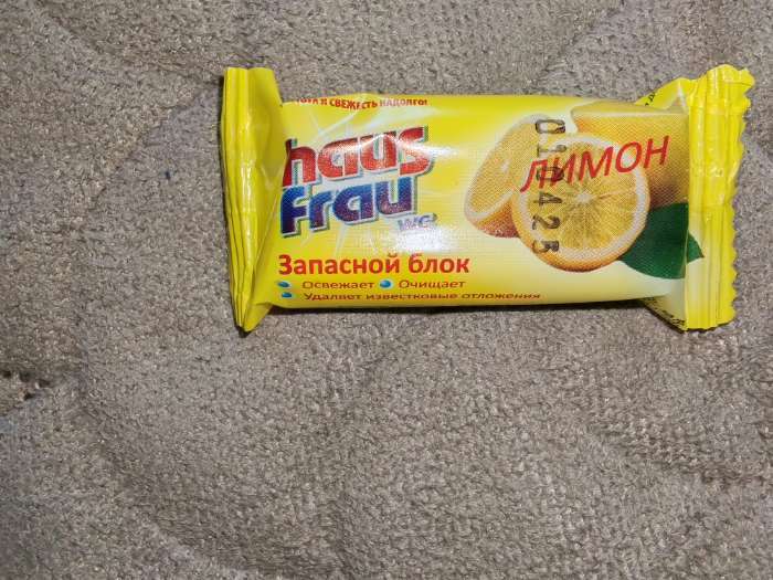 Фотография покупателя товара Чистящее средство для унитазов Haus Frau «Лимон», запасной блок, 1 шт. - Фото 2