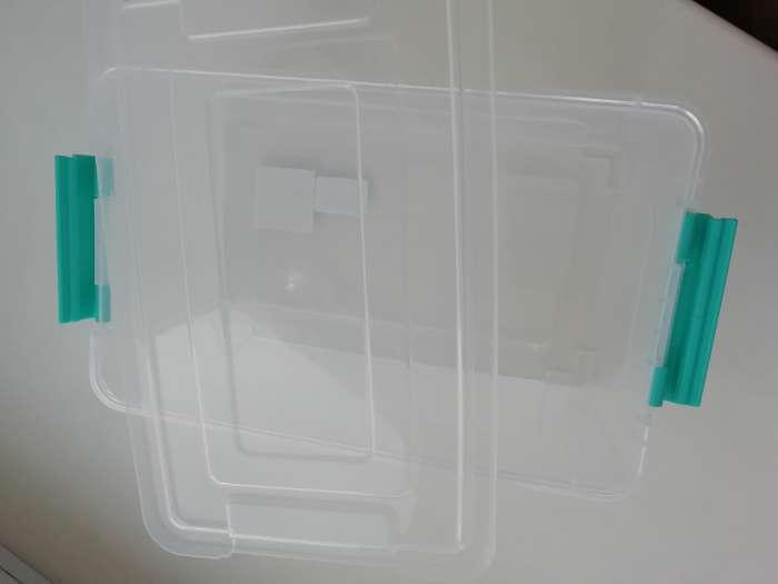 Фотография покупателя товара Контейнер для хранения с крышкой Smart Box, 1,7 л, 24×16×7 см, цвет прозрачно-бирюзовый - Фото 2