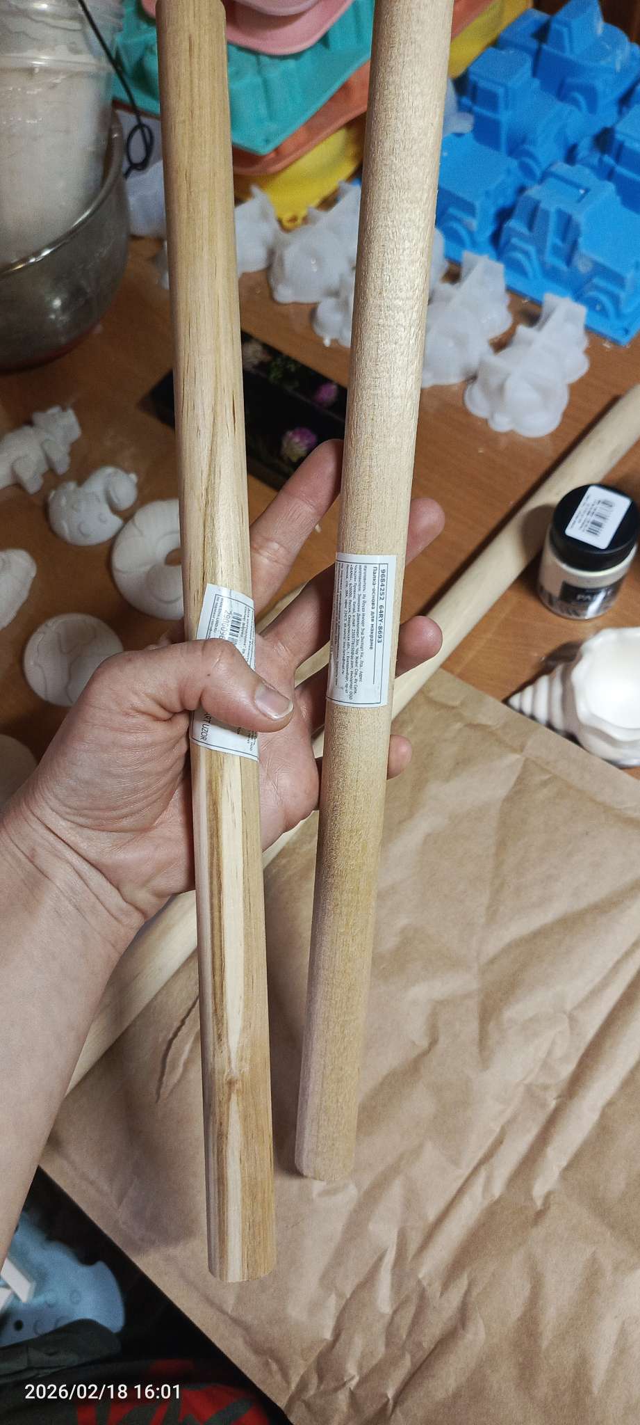 Фотография покупателя товара Палка-основа для макраме деревянная, без покрытия, d=2.2×40 см - Фото 4