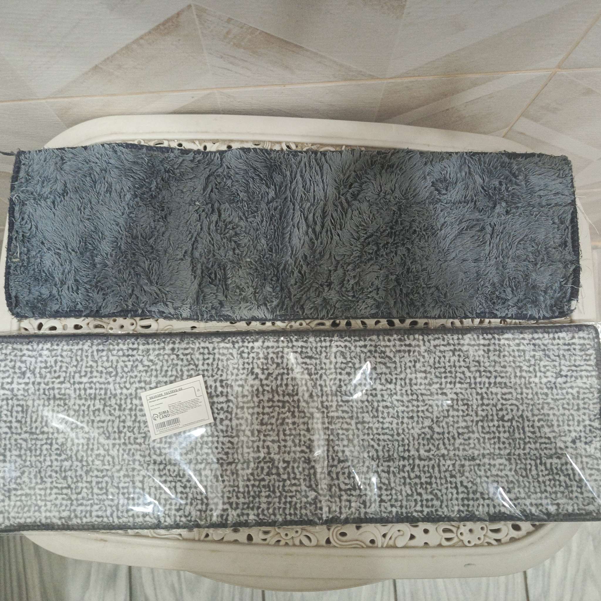 Фотография покупателя товара Насадка для швабры с отжимом, карманы с 2-х сторон, микрофибра, 39×12 см - Фото 1