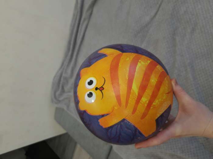 Фотография покупателя товара Мяч детский ZABIAKA «Котик», d=22 см, 60 г
