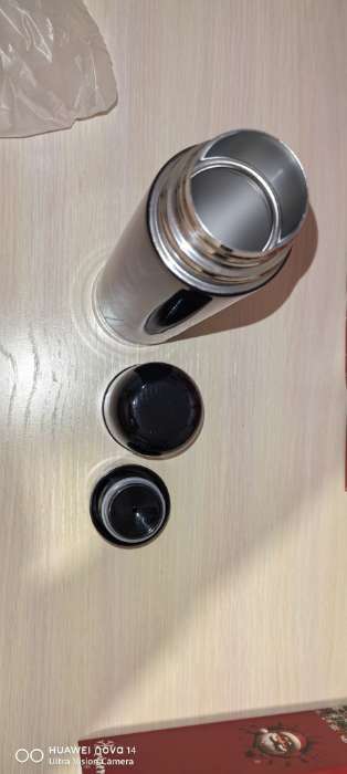 Фотография покупателя товара Термос гильза, 500 мл, с кружкой, сохраняет тепло до 8 часов, нержавеющая сталь, чёрный - Фото 7