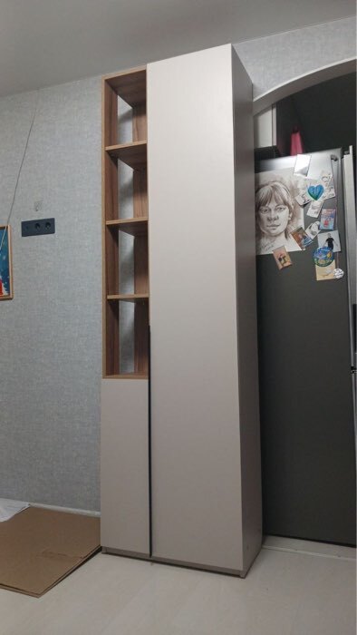 Фотография покупателя товара Стеллаж «Чарли 5.2», правый, 651×350×2205 мм, цвет кашемир/авелано - Фото 2