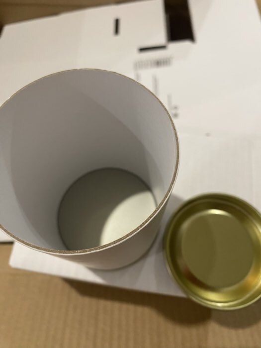 Фотография покупателя товара Тубус 73×110 мм (90 мм внутренняя высота), картон, металлическая крышка - Фото 2