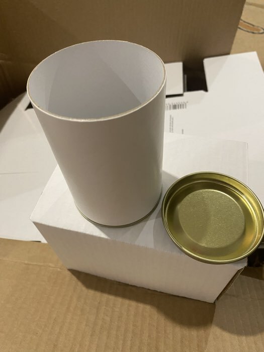 Фотография покупателя товара Тубус 73×110 мм (90 мм внутренняя высота), картон, металлическая крышка - Фото 3