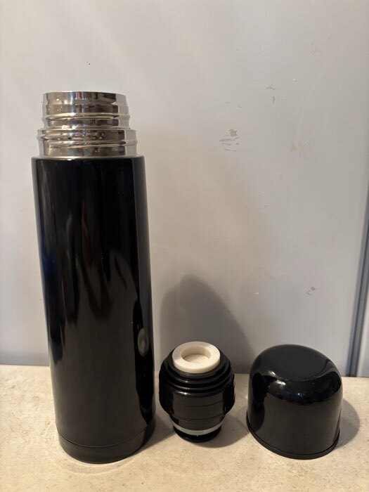 Фотография покупателя товара Термос гильза, 500 мл, с кружкой, сохраняет тепло до 8 часов, нержавеющая сталь, чёрный - Фото 2