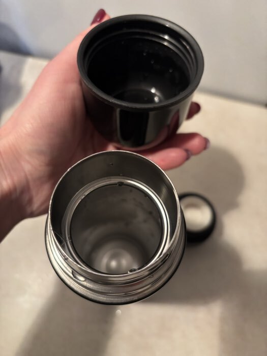 Фотография покупателя товара Термос гильза, 500 мл, с кружкой, сохраняет тепло до 8 часов, нержавеющая сталь, чёрный - Фото 1