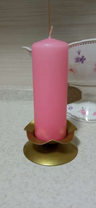 Фотография покупателя товара Металлический подсвечник на 1 свечу «Кувшинка», 7.3×3.5 см, под золото - Фото 4