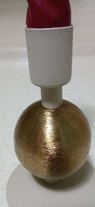 Фотография покупателя товара Подсвечник на 1 свечу текстурный «Бежевый», с 1 сферой, 7.5×7.5×11.5 см - Фото 1