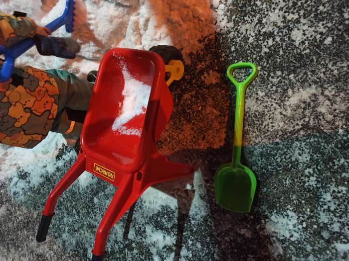 Фотография покупателя товара Набор игрушек для песочницы «Садовод», 3 предмета: тачка, лопата, грабли, МИКС - Фото 1