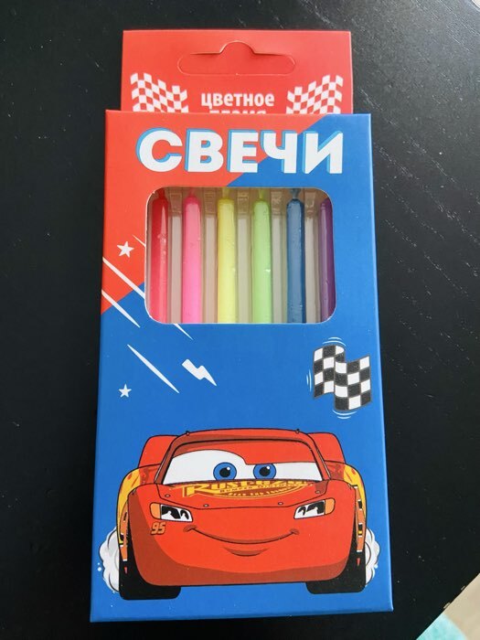 Фотография покупателя товара Свечи для торта 6 штук, с цветным пламенем, Щенячий патруль - Фото 2