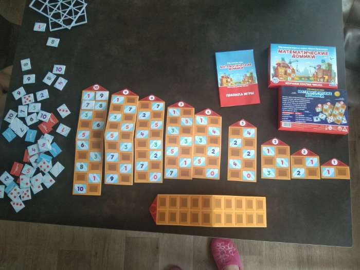Фотография покупателя товара Настольная игра «Математические домики», 11 домиков, 51 карта, 4+