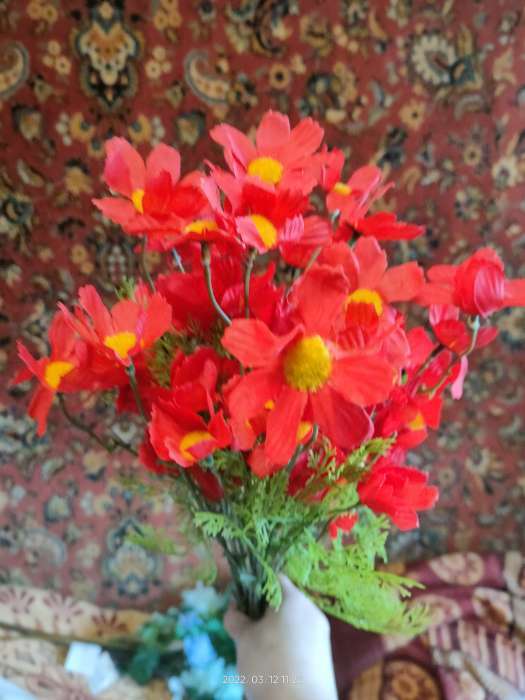 Фотография покупателя товара Цветы искусственные "Космея Эвери" 6,5х48 см, красный