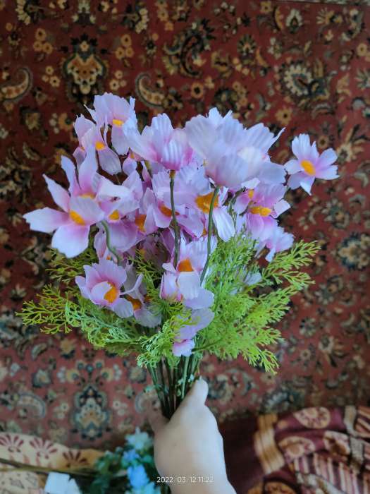 Фотография покупателя товара Цветы искусственные "Космея Эвери" 6,5х48 см, красный - Фото 1