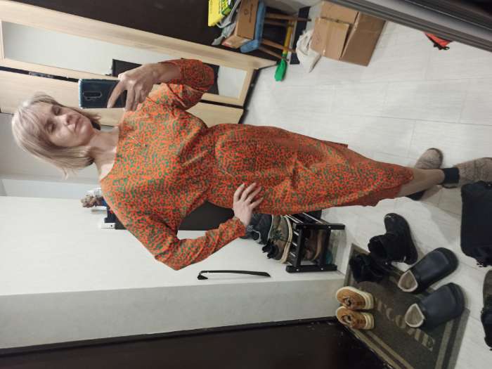 Фотография покупателя товара Платье миди женское MINAKU: Silk pleasure, шоколадное, размер 42 - Фото 1