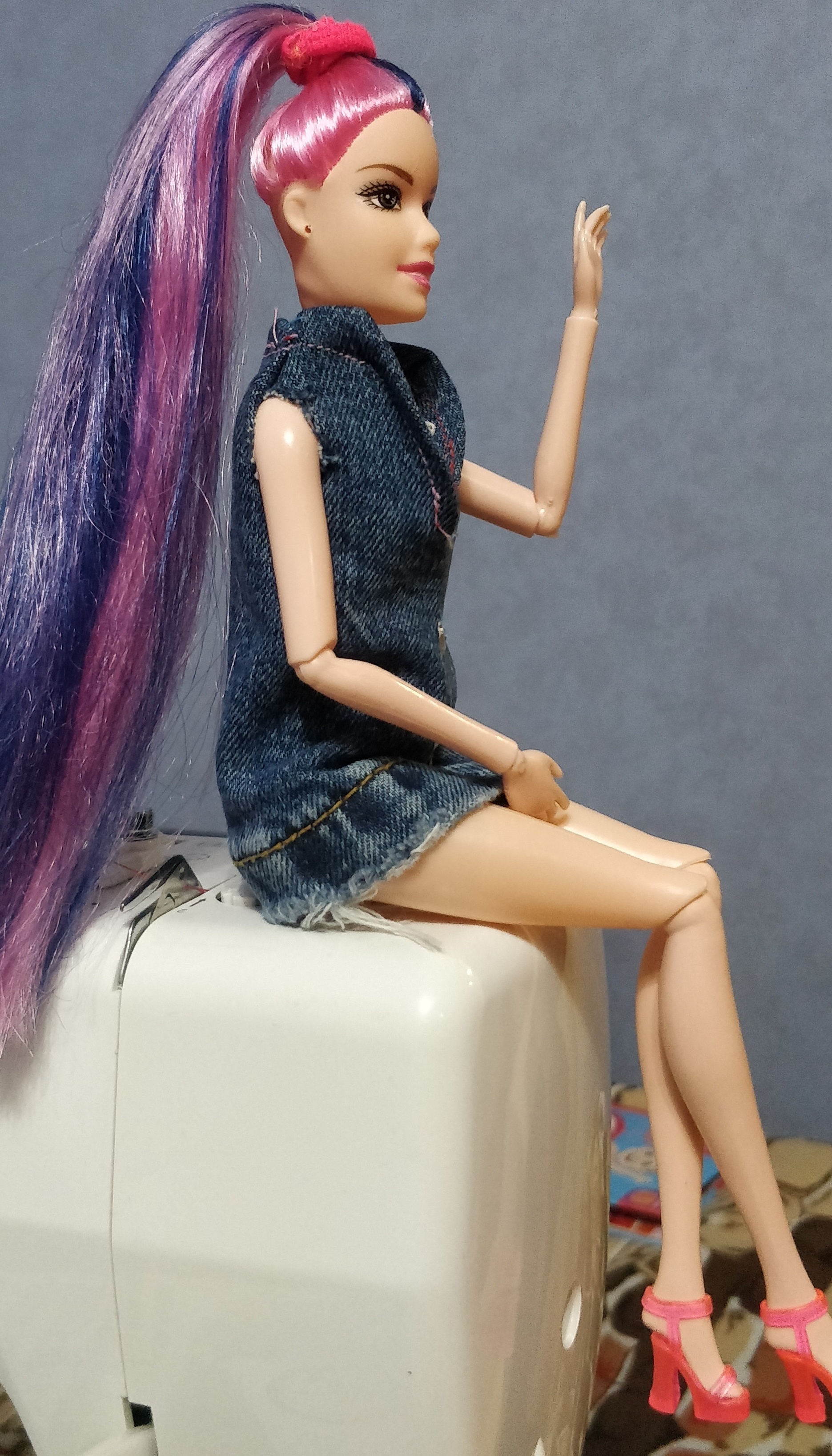 Фотография покупателя товара Кукла-модель шарнирная «Оля» в платье, с аксессуарами, МИКС - Фото 2