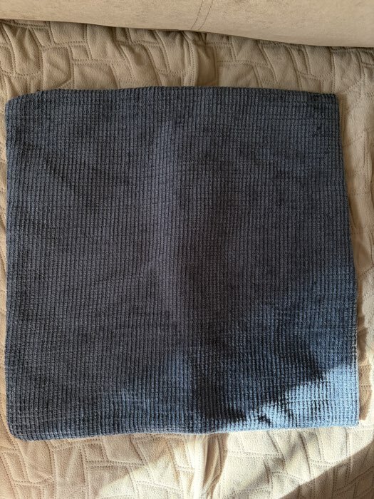 Фотография покупателя товара Наволочка декоративная «Этель» Velvet, 43×43 см, голубая - Фото 1