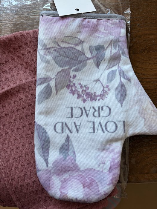 Фотография покупателя товара Набор кухонный Love: варежка 20×28 см, полотенце, 35×60 см, вафля - Фото 1