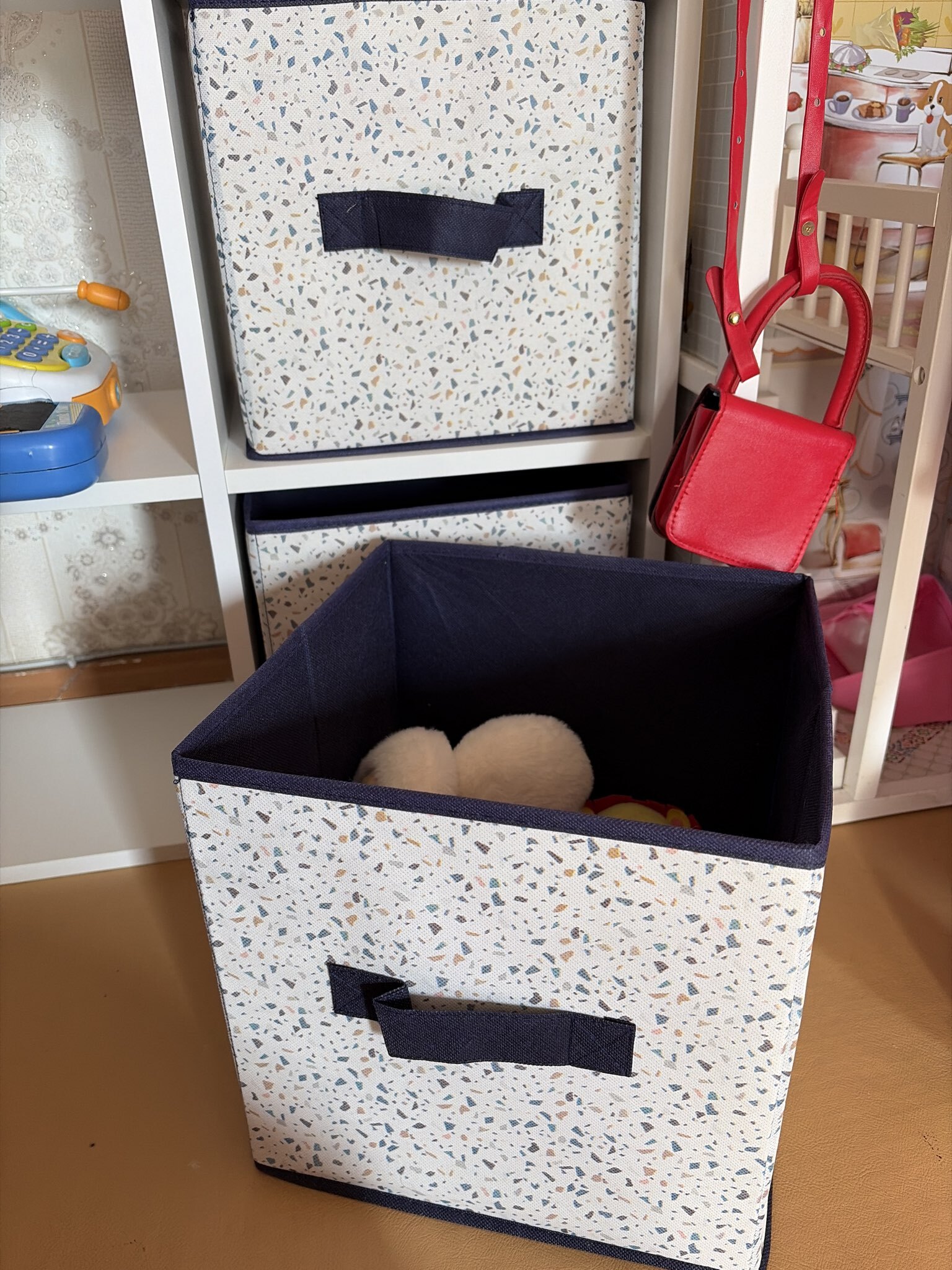 Фотография покупателя товара Короб для хранения Доляна «Мармелад», 19×19×19 см, белый - Фото 1