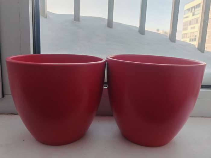 Фотография покупателя товара Горшок для цветов «Колор гейм», керамический, с поддоном, 2.5 л, красный - Фото 23