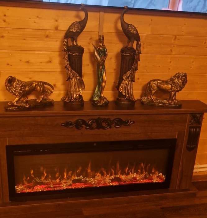 Фотография покупателя товара Колонна декоративная «Жар-птица», под чёрное золото, 67×16×17 см - Фото 2