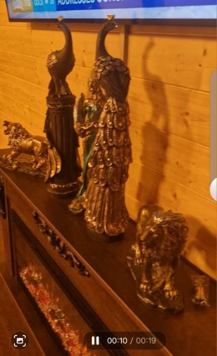 Фотография покупателя товара Колонна декоративная «Жар-птица», под чёрное золото, 67×16×17 см - Фото 1