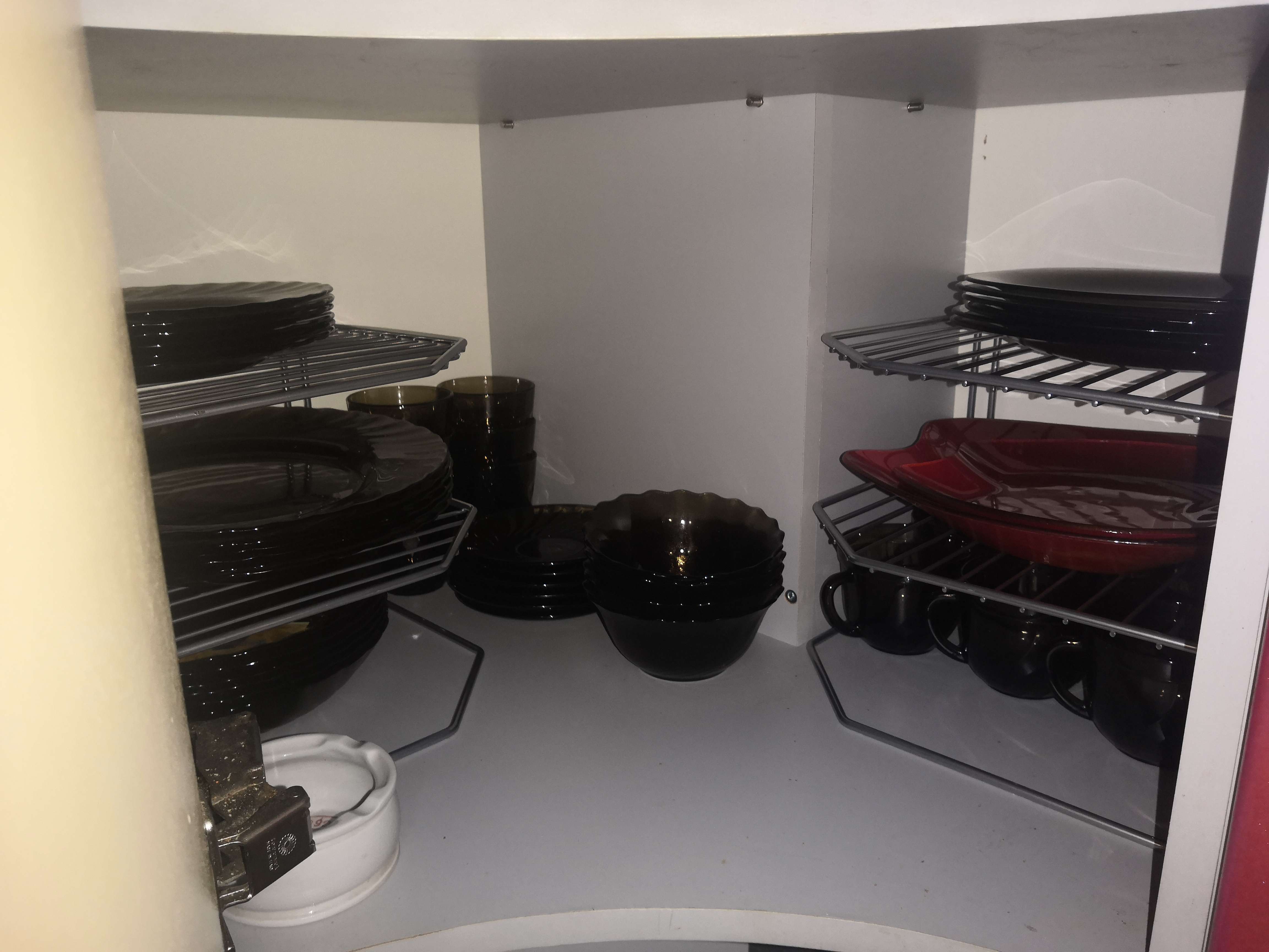 Фотография покупателя товара Подставка для посуды, 2 яруса, 25×25×20 см, цвет хром - Фото 2
