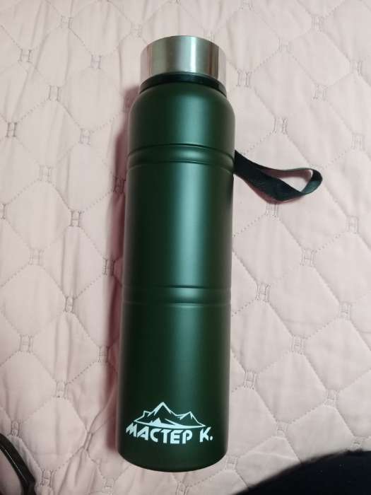 Фотография покупателя товара Термос Мастер К Warm, 850 мл, с ситечком, с датчиком температуры, сохраняет тепло 24 ч, нержавеющая сталь, чёрный - Фото 1