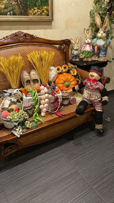 Фотография покупателя товара Садовая фигура "Тыква", 30х30х25 см - Фото 2