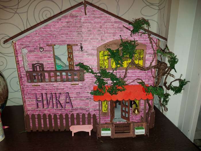 Фотография покупателя товара Миниатюра кукольная «Забор», размер 90×5.5 см, цвет коричневый