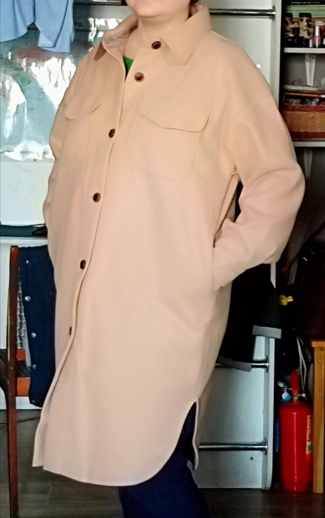 Фотография покупателя товара Жакет удлинённый женский MINAKU цвет бежевый, р-р 48