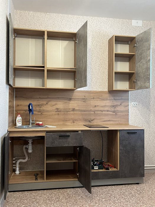 Фотография покупателя товара Кухонный гарнитур угловой «Рио» New, 1600×2000 мм, цвет белый глянец/дуб крафт/дуб вотан - Фото 6