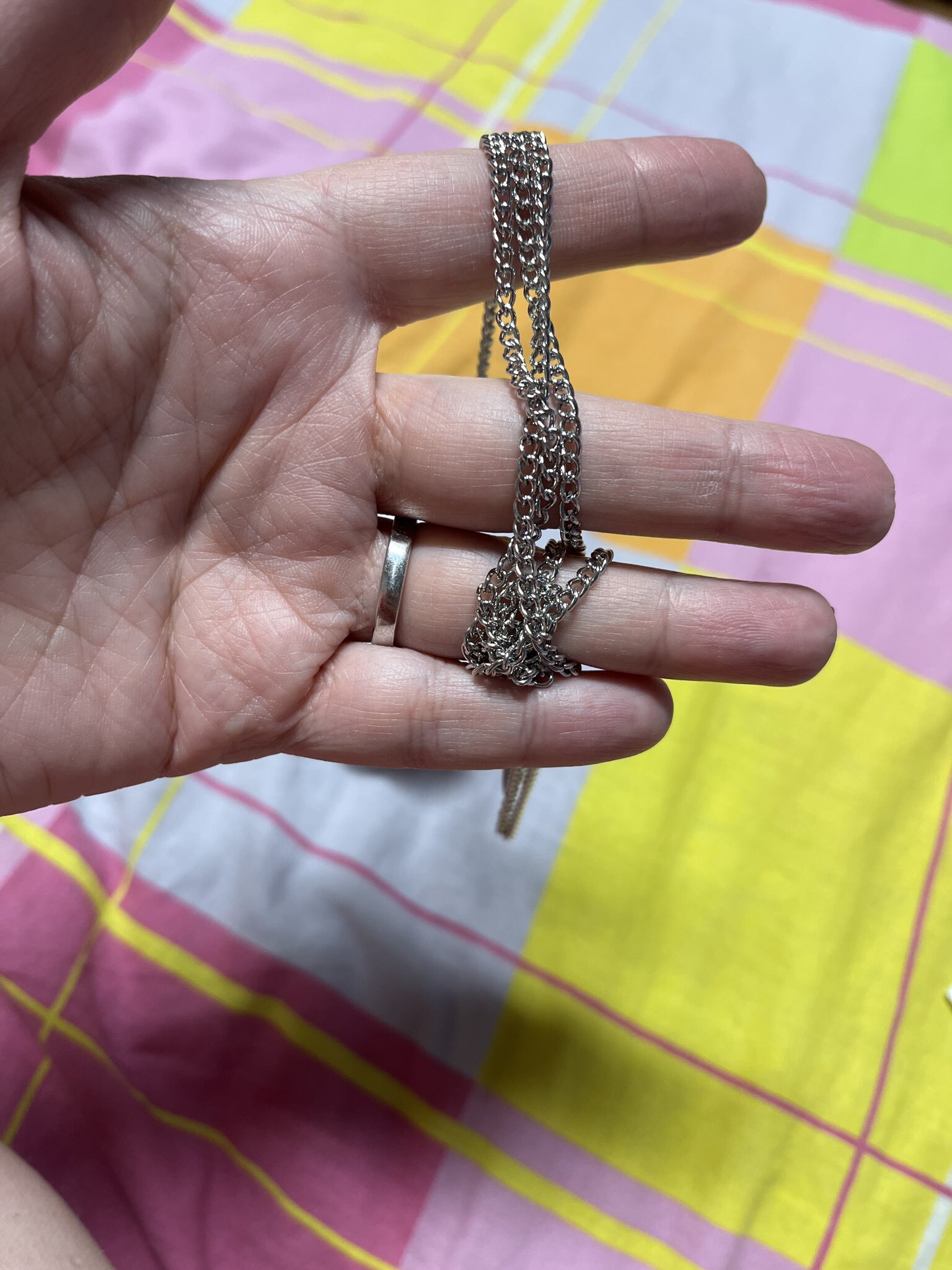 Фотография покупателя товара Цепочка железная без карабина на бобине, 0.3×0.3×0.1 см, L=10 м, цвет серебро - Фото 3