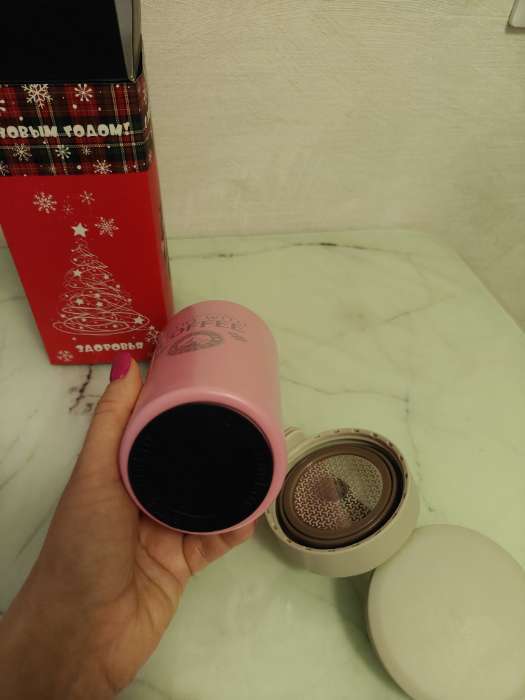 Фотография покупателя товара Термокружка Start with coffee, 380 мл, сохраняет тепло 8 ч, с ситечком - Фото 1