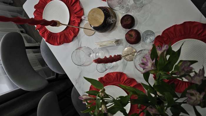 Фотография покупателя товара Тарелка Magistro Line, d=20.5 см, фарфор, чёрная - Фото 2