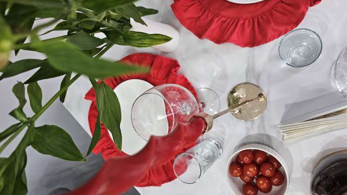 Фотография покупателя товара Тарелка Magistro Line, d=20.5 см, фарфор, чёрная - Фото 3