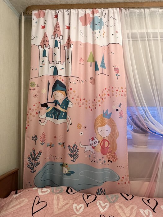 Фотография покупателя товара Шторы портьерные «Этель» Magic, 145×260 см, 2 шт., габардин - Фото 3