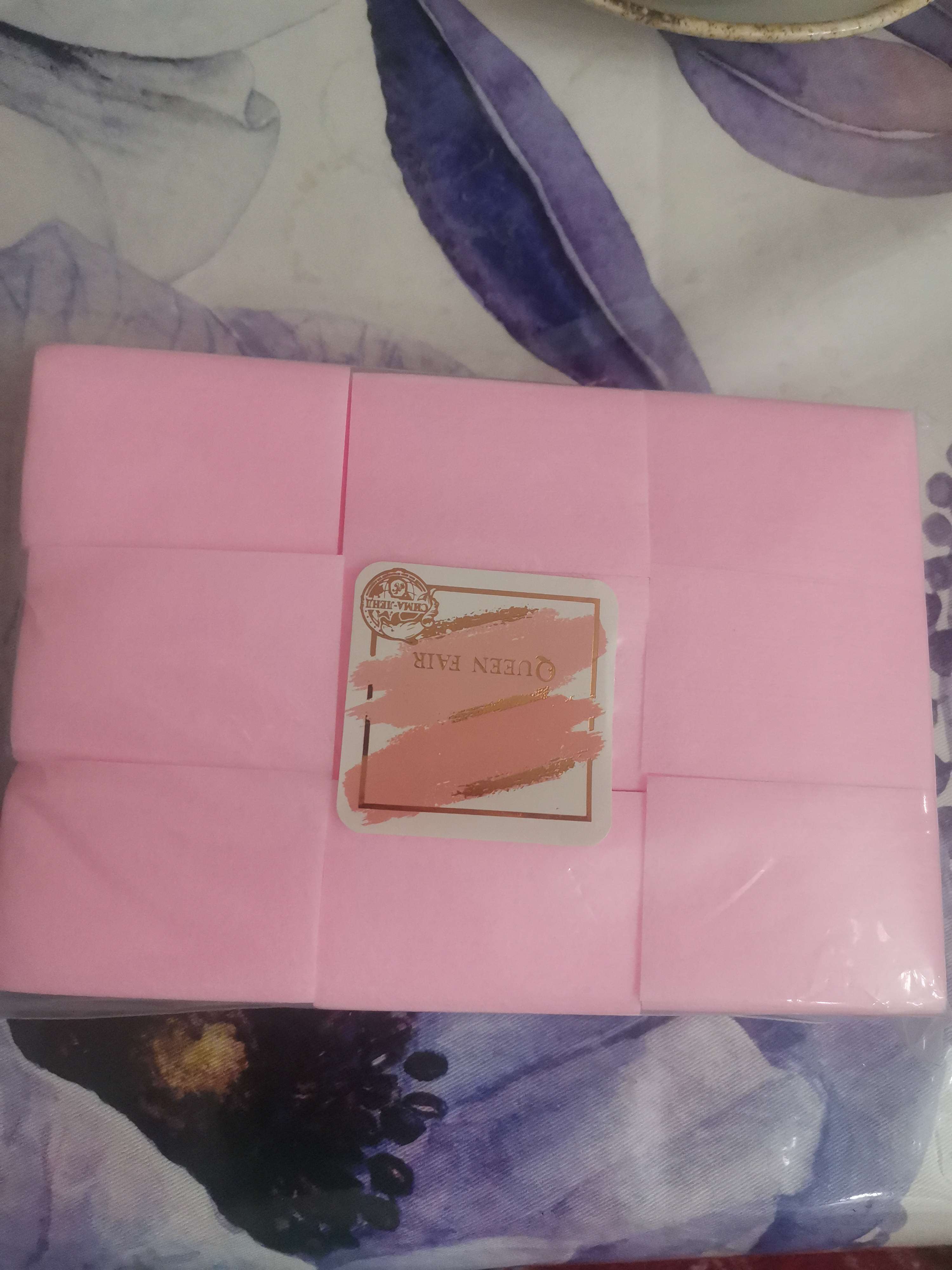 Фотография покупателя товара Салфетки для маникюра, безворсовые, плотные, 560 шт, 6 × 4 см, цвет розовый