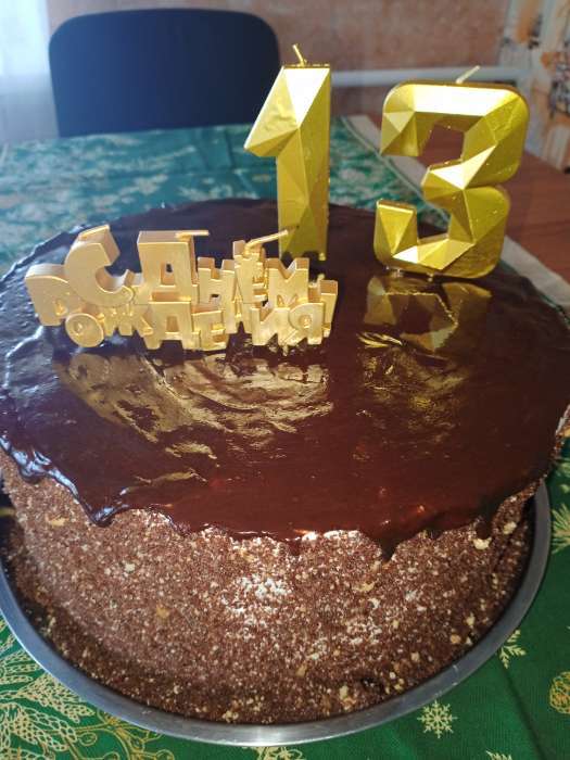 Фотография покупателя товара Свечи для торта на шпажках «С Днем рождения», 5.3 см - Фото 1