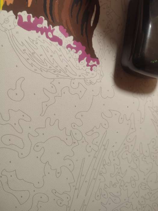 Фотография покупателя товара Картина по номерам на холсте с подрамником «Лошадка и девочка в поле», 40×50 см - Фото 2