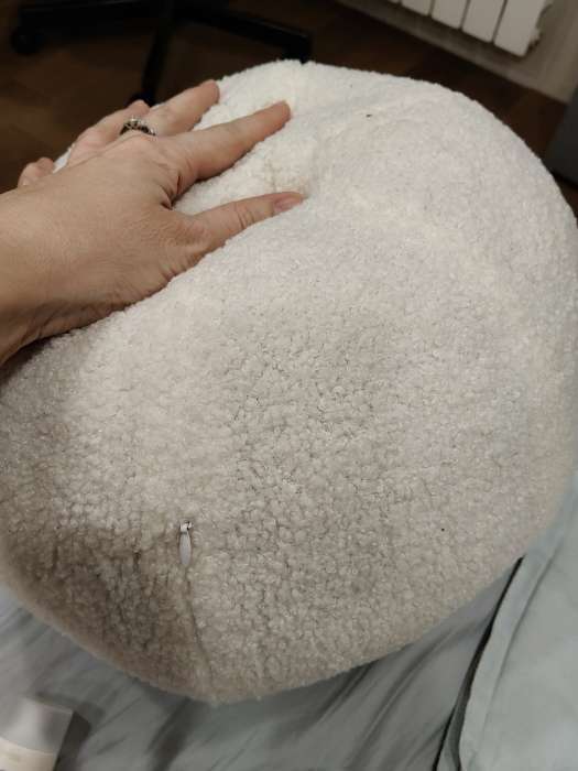 Фотография покупателя товара Подушка декоративная «Этель. Шар», d=30 см, молочная - Фото 2