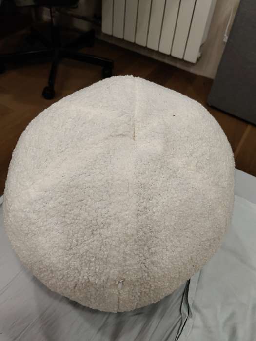 Фотография покупателя товара Подушка декоративная «Этель. Шар», d=30 см, молочная - Фото 3